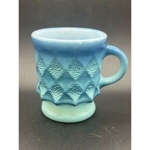 Vintage Anchor Hocking Blue Kimberly Coffee/Tea Mug/Cup #319